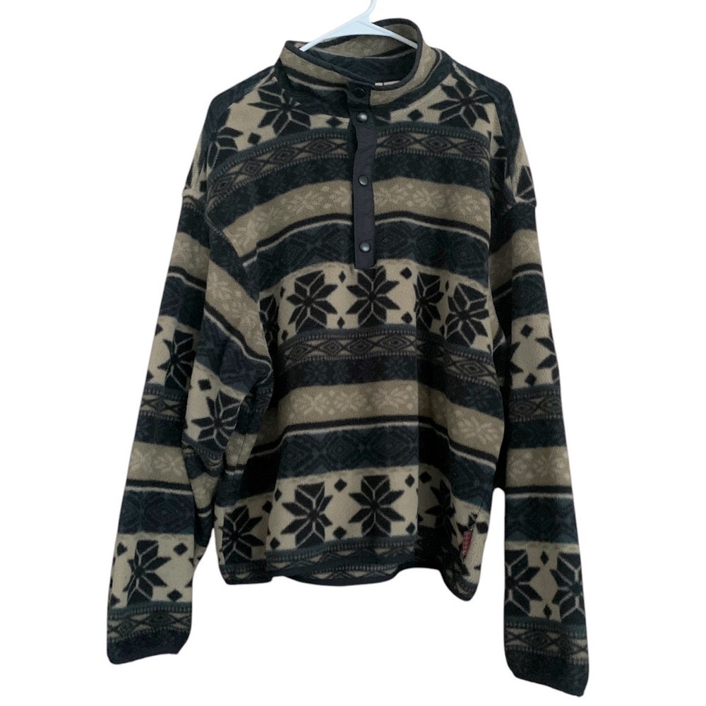 Vintage Woolrich Polartec Snap Collar Fleece Pullover Gorpcore Nordic Sz XL